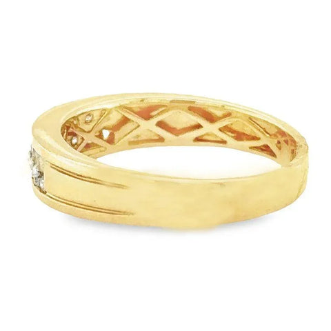 10K Yellow Gold 0.40TDW Diamond Mens Band