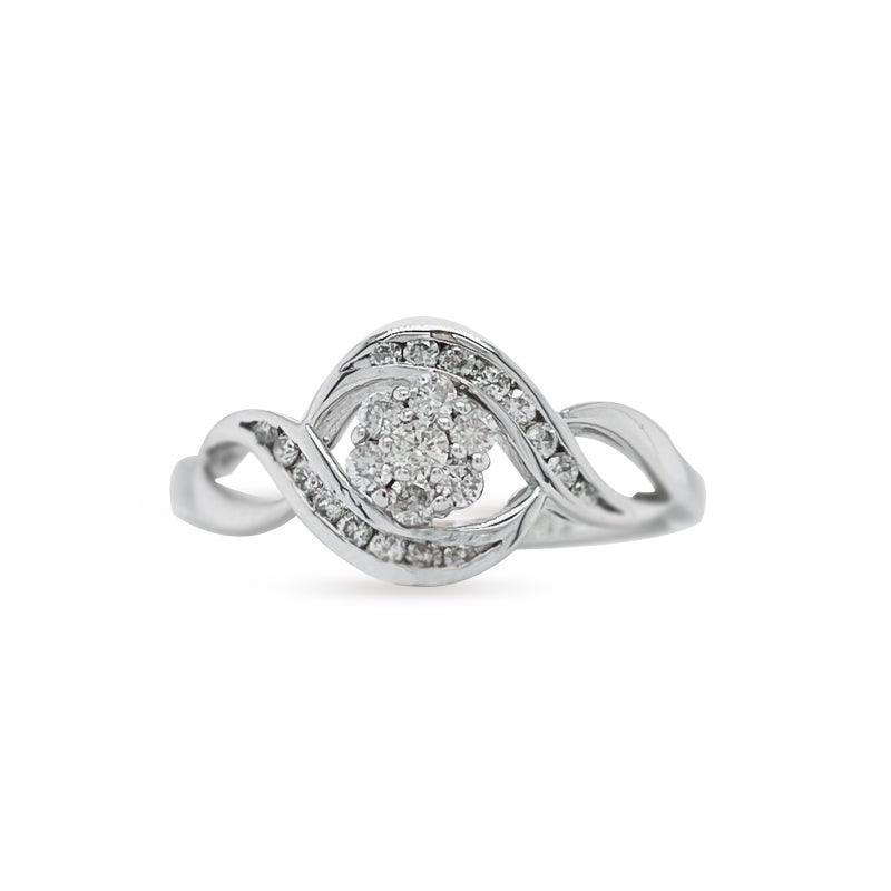 10K White Gold 0.26TDW Diamond Engagement Ring