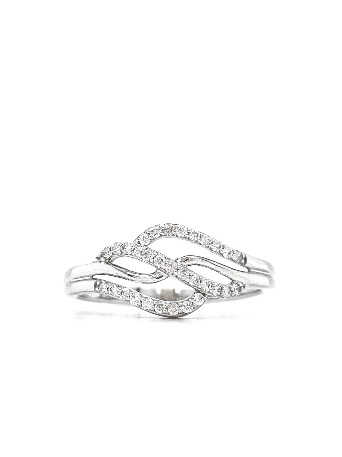 14K White Gold 0.15TDW Diamond Engagement Ring