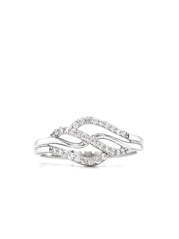 14K White Gold 0.15TDW Diamond Engagement Ring