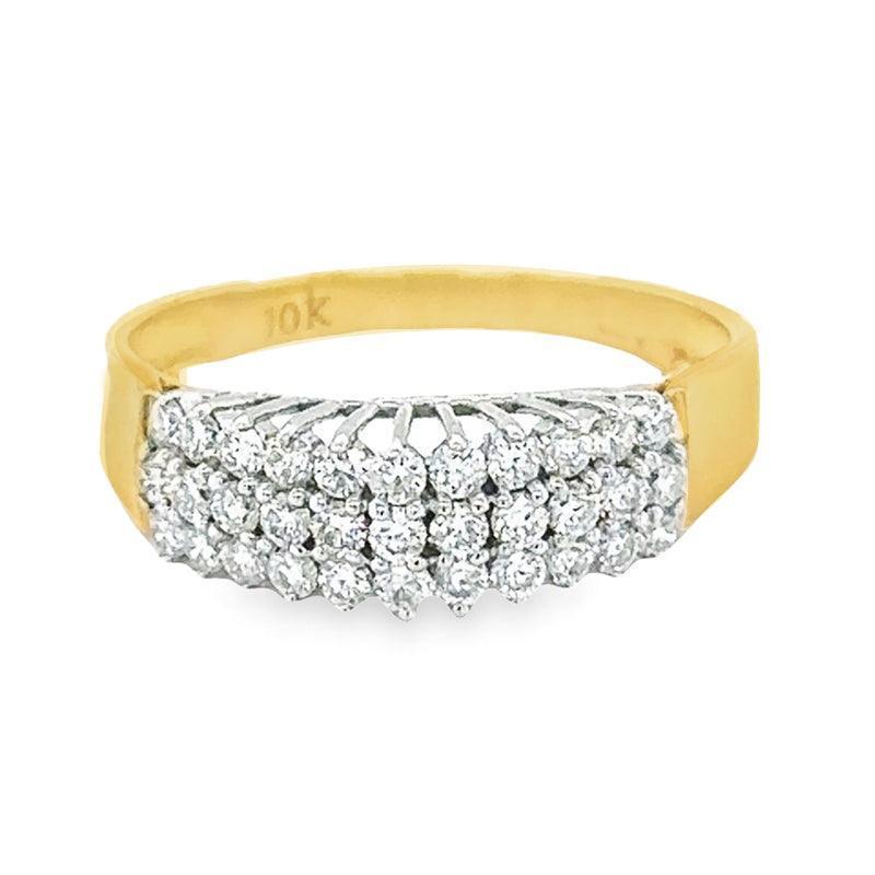 10K Yellow &amp; White Gold 0.50TDW Diamond Classic Ring