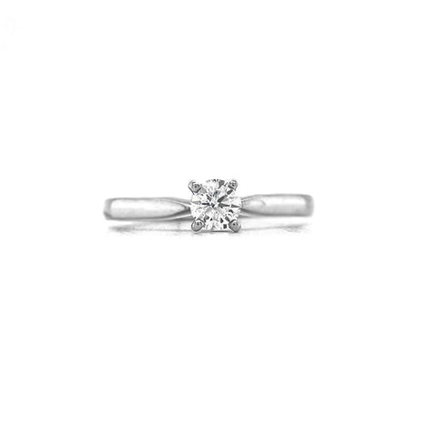 14K White Gold 0.26CT Lab Grown Diamond Solitaire Ring