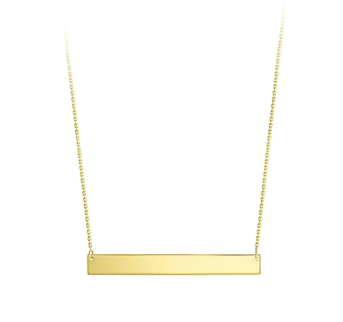 10K Yellow Gold Horizontal Bar Necklace