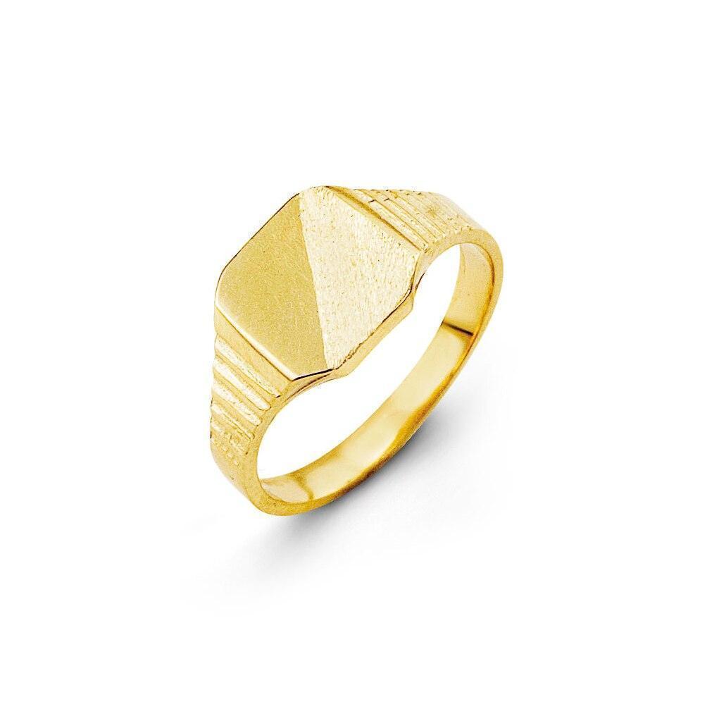 10K Yellow Gold Signet Baby Ring