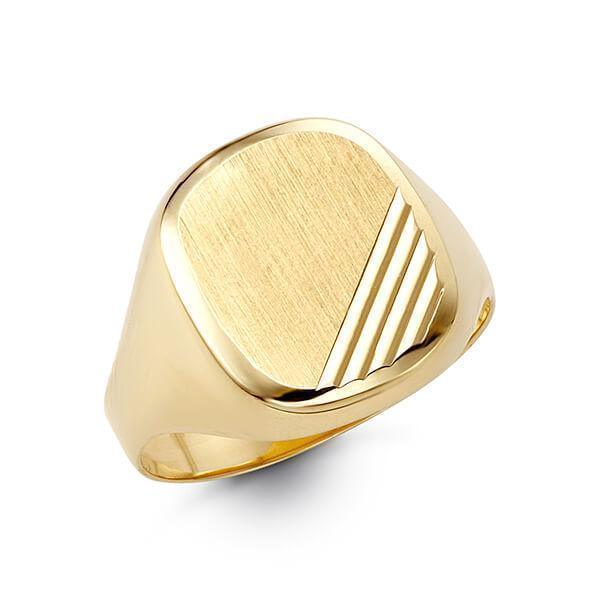 10K Yellow Gold Mens Signet Ring