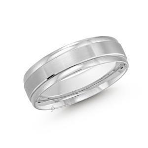 Sterling Silver Mens 6mm Classic Wedding Band