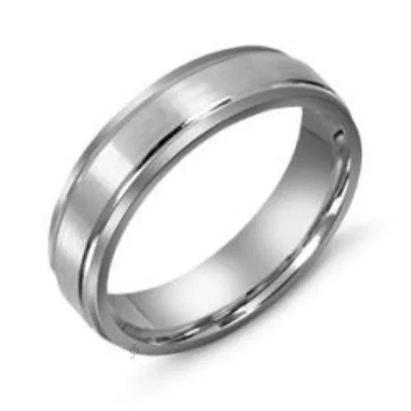 Sterling Silver Mens 6mm Classic Wedding Band