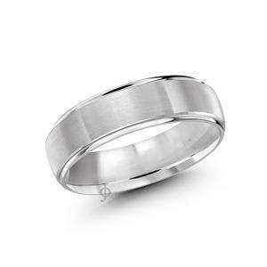 Sterling Silver Mens 6mm Classic Wedding Band