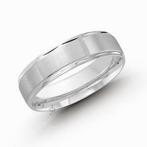 Sterling Silver Mens 6mm Classic Wedding Band