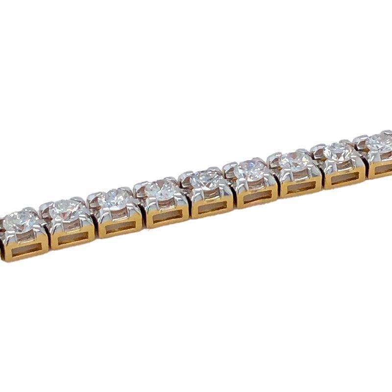 14K Yellow Gold 4.00TDW Diamond Claw Set Tennis Bracelet