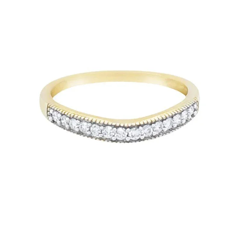 14K Yellow Gold 0.50TDW Princess Diamond Halo Wedding Set