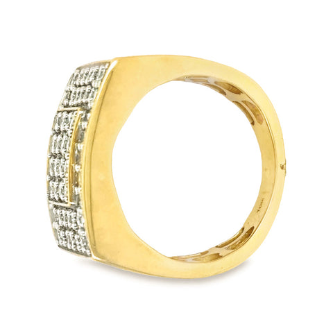 Stunning 2.00TDW Men's Diamond Ring in Lustrous 10K Yellow Gold