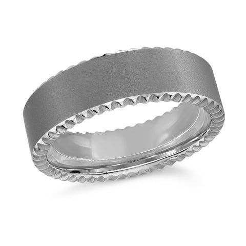 7mm Tungsten Carbide Wedding Band with Brushed Finish