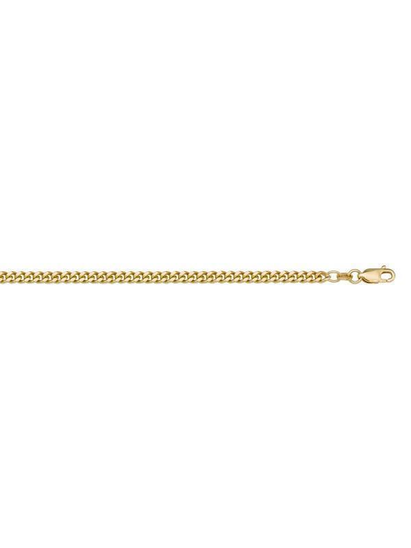 10K Yellow Gold Curb Link 1.8 mm Light Plated Italian Chain