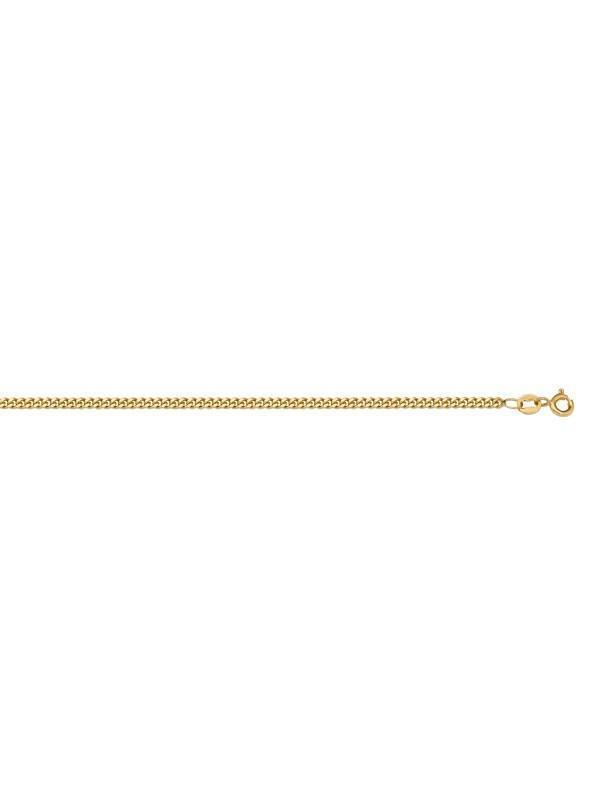 10K, 14K Yellow Gold Curb Link 1.0 mm Italian Chain