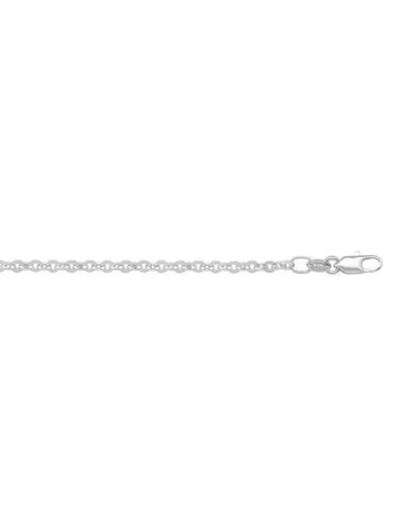 10K, 14K, 18K White Gold Cable 1.7 mm Italian Chain