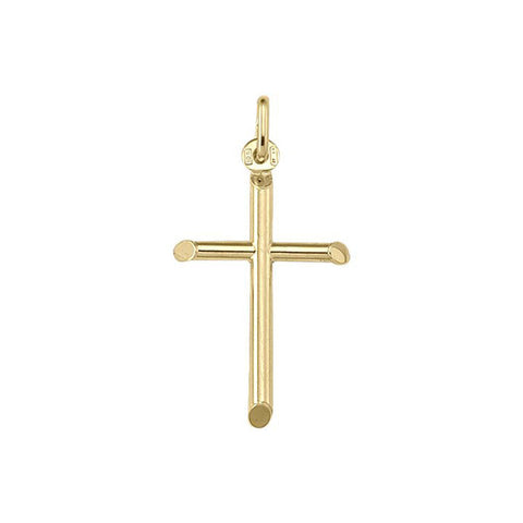 10, 14, 18 Karat Yellow Gold Large Religious Classic Italian Cross
