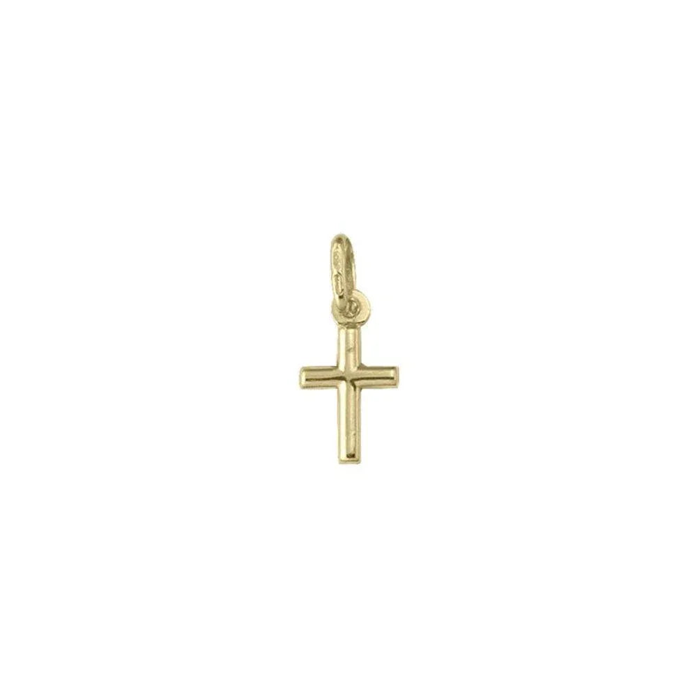 10k, 14k, 18k Yellow Gold Religious Classic Italian Cross Pendant