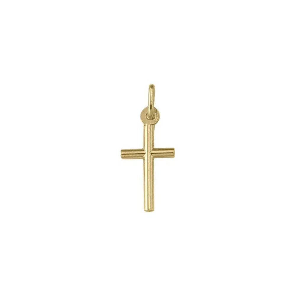 10K, 14K, 18K Yellow Gold Religious Classic Italian Cross Pendant