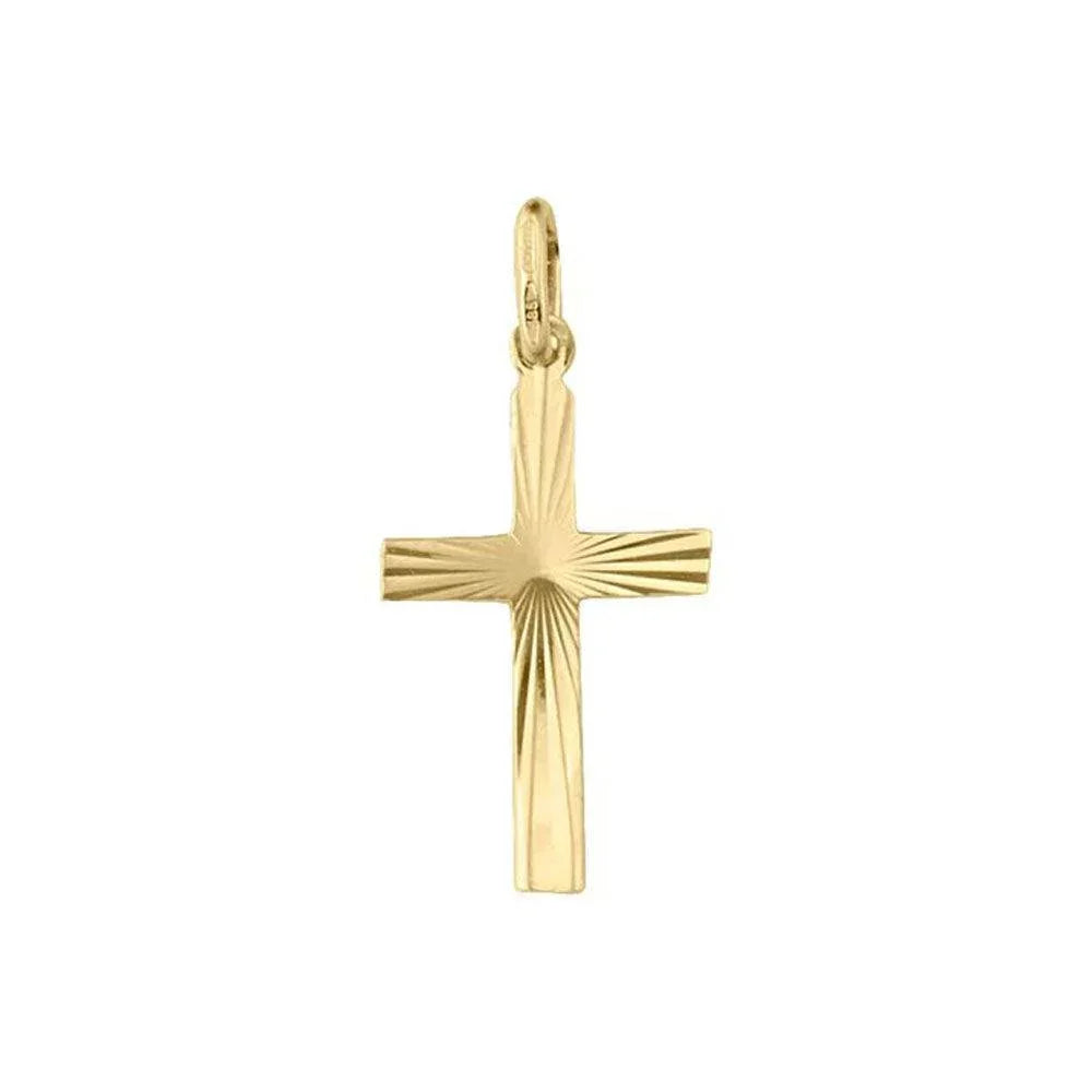 10K, 14K, 18K Yellow Gold Religious Italian Cross