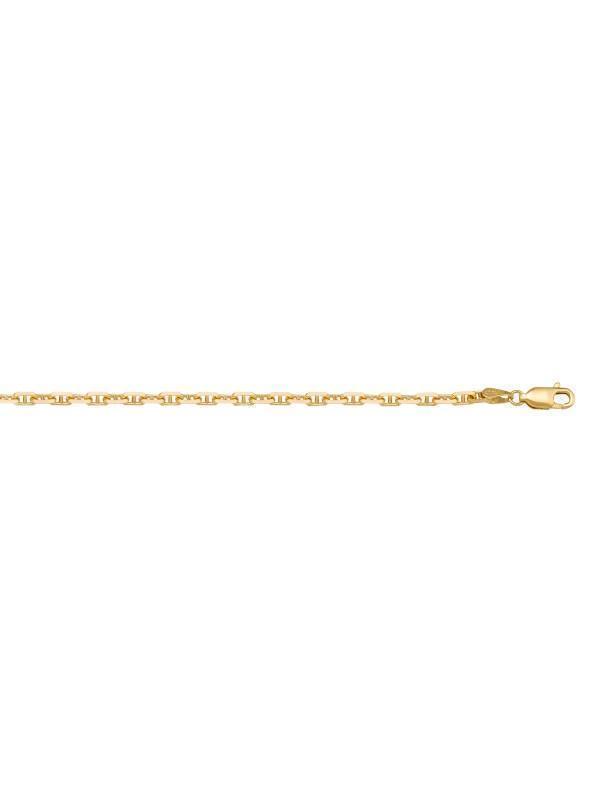 10K, 14K, 18K Yellow Gold Anchor Link 1.7 mm Italian Chain