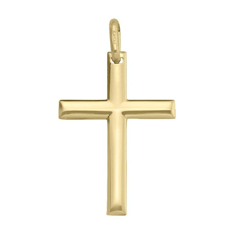 14, 18 Karat Yellow Gold Religious Classic Italian Cross