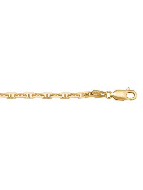 10K, 14K, 18K Yellow Gold Anchor Link 3.5 mm Italian Chain