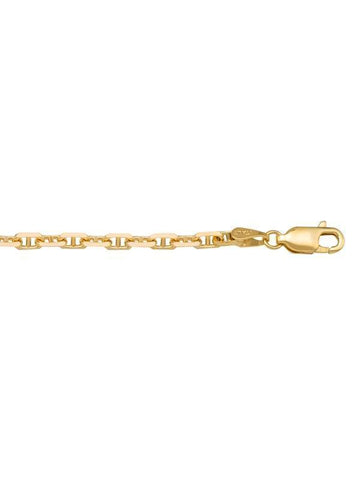 10K, 14K, 18K Yellow Gold Anchor Link 3.5 mm Italian Chain