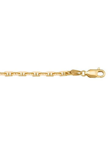 10k, 14k, 18k Yellow Gold Anchor Link 3.5 mm Italian Chain