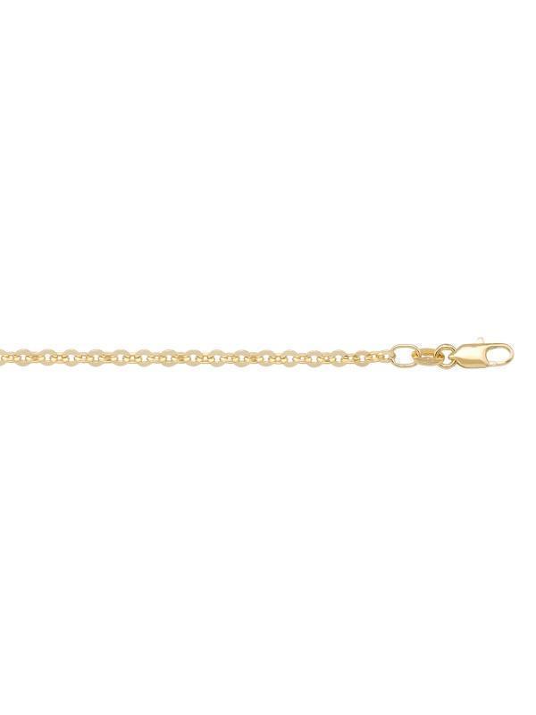 10K, 14K, 18K Yellow Gold Cable 1.7 mm Italian Chain