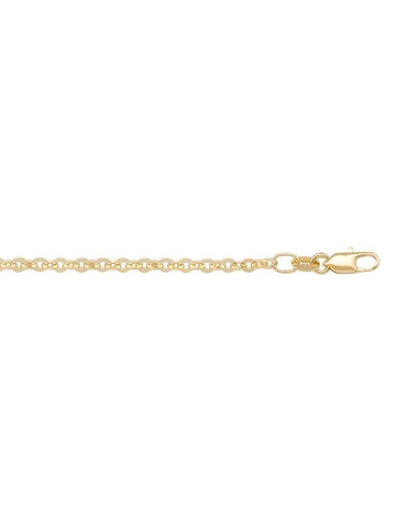 10k, 14k, 18k Yellow Gold Cable 2.0 mm Italian Chain