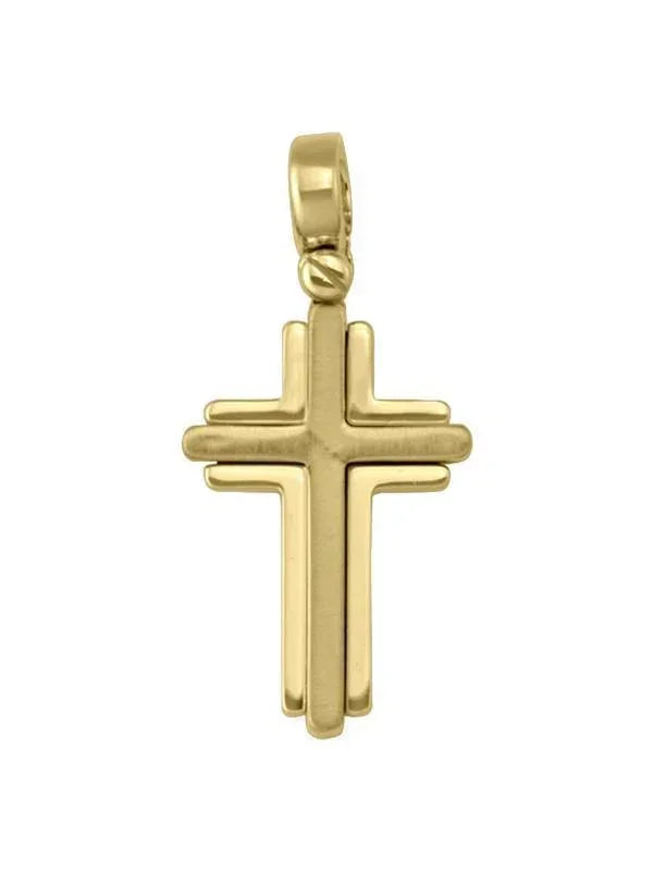 14K, 18K White and Yellow Gold Orthodox Religious Italian Cross