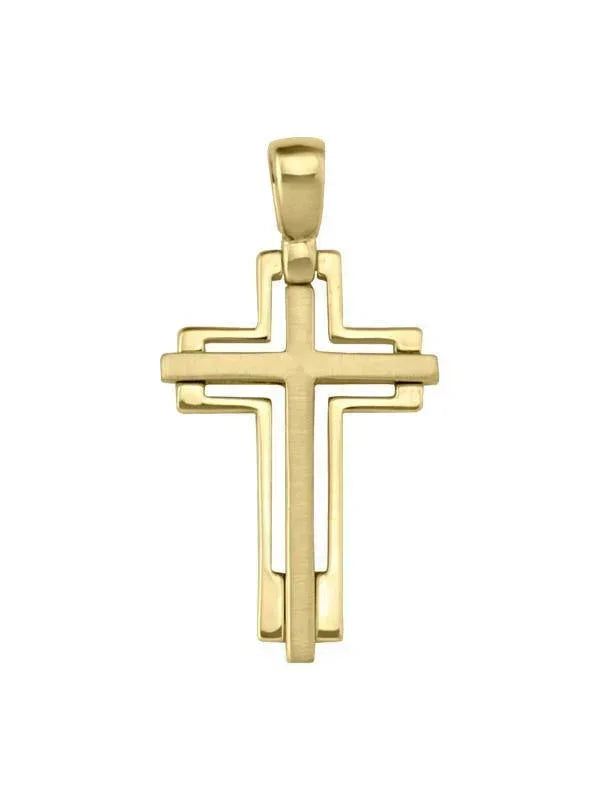 14K, 18K Yellow Gold Fancy Religious Italian Cross