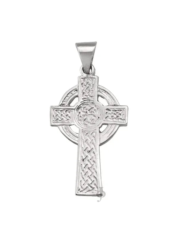 10, 14, 18 Karat White Gold Religious Classic Italian Catholic Cross