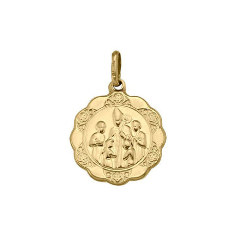 10, 14 Karat Yellow Gold Medium Hollow Confirmation Medalion