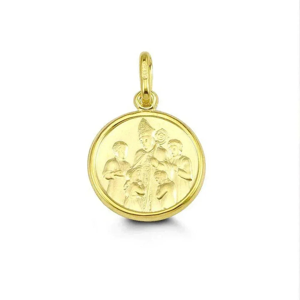 10, 14, 18 Karat Yellow Gold Small Solid Confirmation Medalion