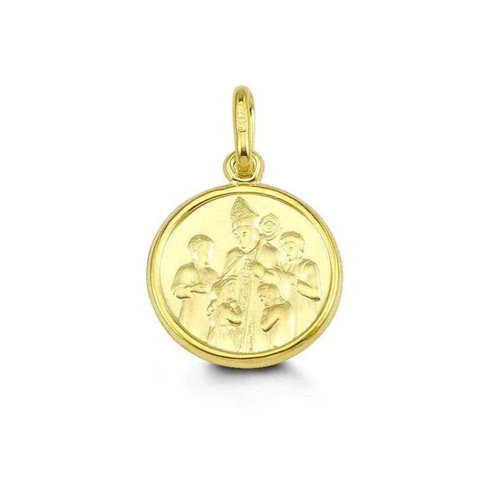 10, 14, 18 Karat Yellow Gold Medium Solid Confirmation Medalion