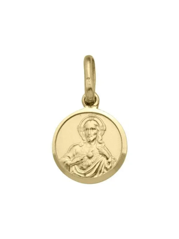 10, 18 Karat Yellow Gold Solid Scapular Medalion