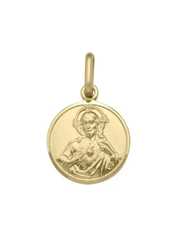 10, 18 Karat Yellow Gold Solid Scapular Medalion