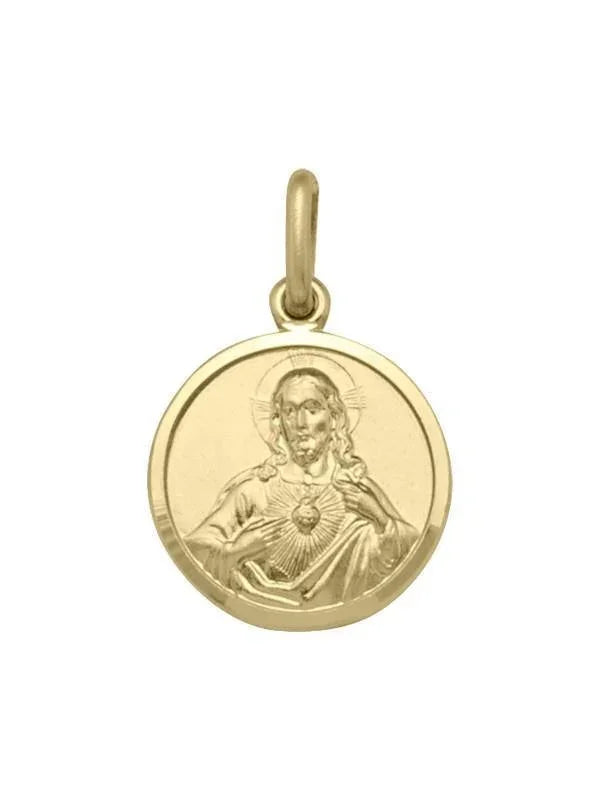 10, 18 Karat Yellow Gold Solid Scapular Medalion