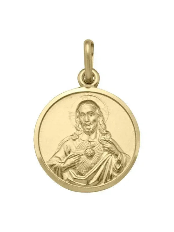 10, 18 Karat Yellow Gold Solid Scapular Medalion