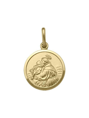 10, 14, 18 Karat Yellow Gold Solid St. Anthony Medalion