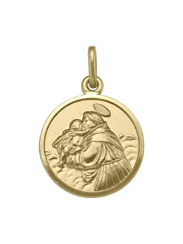 10, 14, 18 Karat Yellow Gold Solid St. Anthony Medalion
