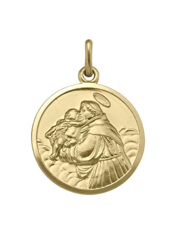 10, 14, 18 Karat Yellow Gold Solid St. Anthony Medalion