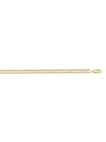 10K, 14K, 18K Yellow Gold Solid Open Link Curb 3.7 mm Italian Chain
