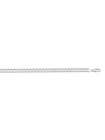 10K, 14K, 18K White Gold Solid Open Link Curb 3.7 mm Italian Chain