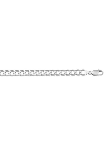 10k, 14k, 18k White Gold Open Link Solid Curb 5.8 mm Italian Chain