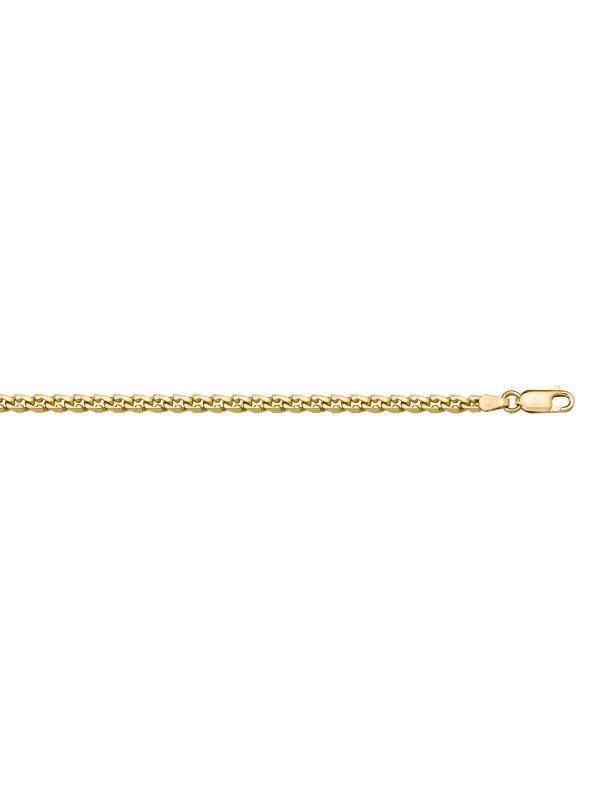 14K, 18K Yellow Gold Solid L.F Link 2.6 mm Italian Chain