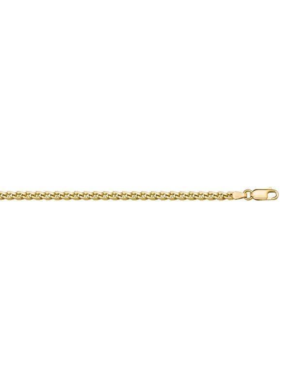 14K, 18K Yellow Gold Solid L.F Link 2.6 mm Italian Bracelet