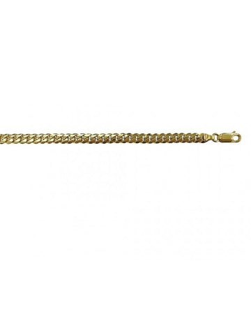 10, 14, 18 Karat Yellow Gold Domed Link 4.2 mm Italian Bracelet